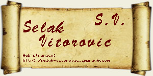 Selak Vitorović vizit kartica